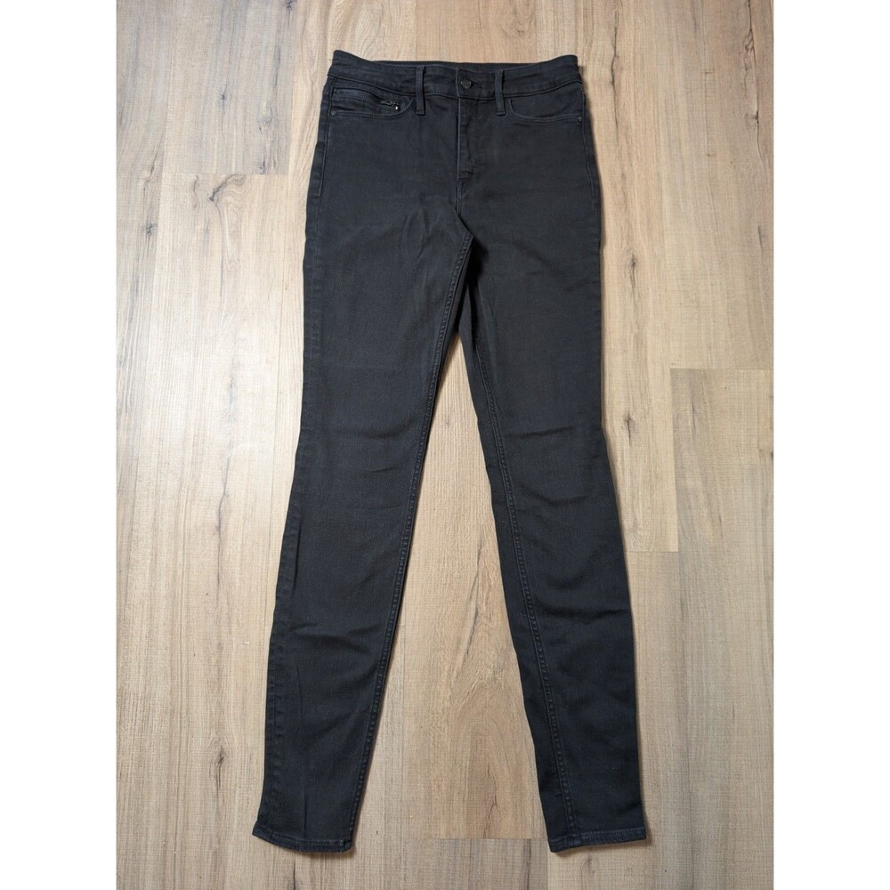 Athleta Size 8 Tall Flex Ultra Skinny Jeans Black High Rise Denim Pants Zipper